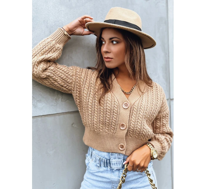 Dámský svetr MINERWA camel FashionStreet MY2200