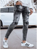 Pánské černé džínové kalhoty FashionStreet UX4322