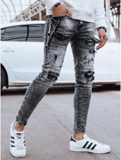 Pánské černé džínové kalhoty FashionStreet UX4322