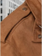 Dámská semišová velbloudí bunda typu bomber FashionStreet TY5572 Dámská semišová velbloudí bunda typu bomber FashionStreet TY5572