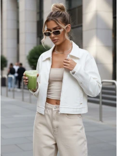 Dámská džínová bunda bílá FashionStreet TY5599