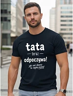 Koszulka męska z nadrukiem na granatowy model 22217777 - FashionStreet Koszulka męska z nadrukiem na granatowy model 22217777 - FashionStreet