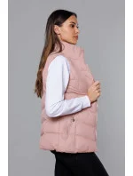 Růžová péřová dámská vesta (5M719-46) Růžová péřová dámská vesta (5M719-46)