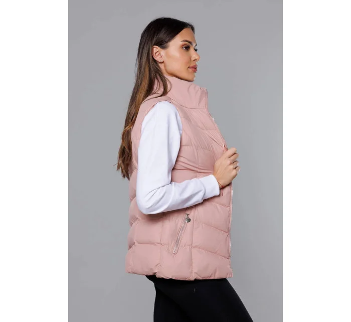 Růžová péřová dámská vesta (5M719-46) Růžová péřová dámská vesta (5M719-46)