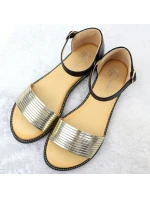 Dámské černo-zlaté sandály Filippo DS6917 Dámské černo-zlaté sandály Filippo DS6917