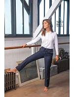 Women Piqué halenka s dlouhým rukávem deep black model 22499840 - NEOBLU Women Piqué halenka s dlouhým rukávem deep black model 22499840 - NEOBLU