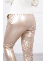 model 18745578 velurové kalhoty béžové - K-Fashion model 18745578 velurové kalhoty béžové - K-Fashion