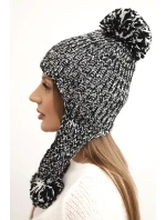 Dámská čepice ušanka Emma K343 černá Dámská čepice ušanka Emma K343 černá