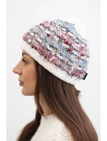 Dámská zimní vlněná čepice s ozdobnými krystalky K399 černá