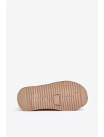 Sněhule na platformě s vzorem béžové Udra