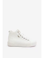 Zateplené Dámské Tenisky Se Švy Bílé Big Star OO274A479 Zateplené Dámské Tenisky Se Švy Bílé Big Star OO274A479
