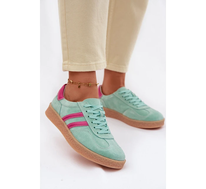 Dámské kožené semišové tenisky model 22101263 - S.Barski