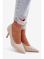 Materiálové lodičky Béžové Lelissey