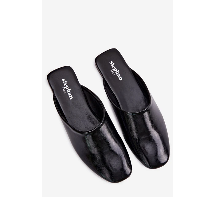 Dámské Mule z Umělé Kůže Ploché Černé Romelle Dámské Mule z Umělé Kůže Ploché Černé Romelle