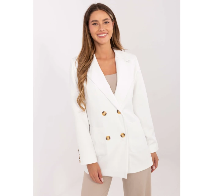 Marynarka LK MA model 21441270 biały - FPrice Marynarka LK MA model 21441270 biały - FPrice