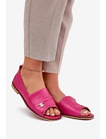 Kožené elegantní baleríny 1865 růžové - Zazoo
