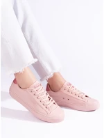 Trendy dámské tenisky růžové bez podpatku Trendy dámské tenisky růžové bez podpatku