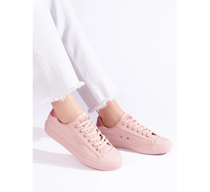 Trendy dámské tenisky růžové bez podpatku Trendy dámské tenisky růžové bez podpatku