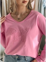 Dámská oversize halenka růžová Dstreet model 21985704 - FashionStreet