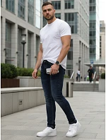 Pánské skinny džíny ve fitted střihu tmavě modré FashionStreet UX4491