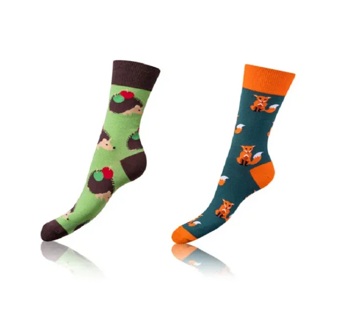 Veselé ponožky 2 páry CRAZY SOCKS 2x - BELLINDA - světle modrá