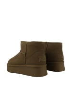 Dámské kožené boty Solo Soprani Couture Hugh Platform olive SSW421P05 06 dámské