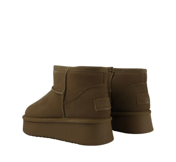 Dámské kožené boty Solo Soprani Couture Hugh Platform olive SSW421P05 06 dámské