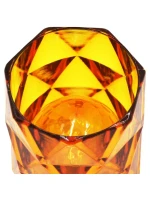 MINI DEKORATIVNÍ LAMPA 6 CM JANTAROVÁ TEPLÁ BÍLÁ 1 LED