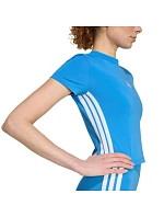 Adidas Essentials dámské tričko 3-Stripes Slim Baby světle modré KD2341