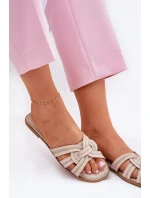 Dámské Plážové Sandály S Pásky Béžové model 21689705 - Boto Dámské Plážové Sandály S Pásky Béžové model 21689705 - Boto