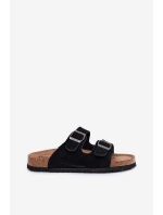 Semišové Dámské Sandały S Přezkami Big Star RR274A390 Černé Semišové Dámské Sandały S Přezkami Big Star RR274A390 Černé