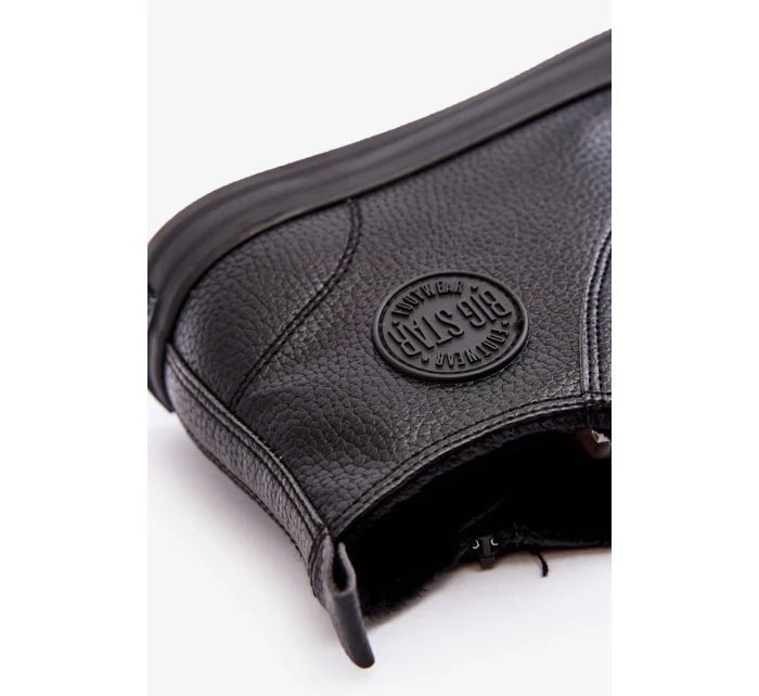 Zateplené pánské tenisky se zipem Black Big Star Zateplené pánské tenisky se zipem Black Big Star