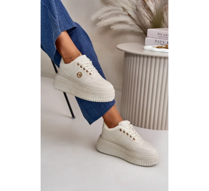 Tenisky Sportovní Boty Dámské Zateplené Na Masivní Podešvi Béžové Verissha Tenisky Sportovní Boty Dámské Zateplené Na Masivní Podešvi Béžové Verissha