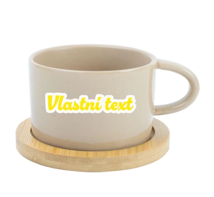 Personalizovaný keramický hrníček Makronka s obrysem 