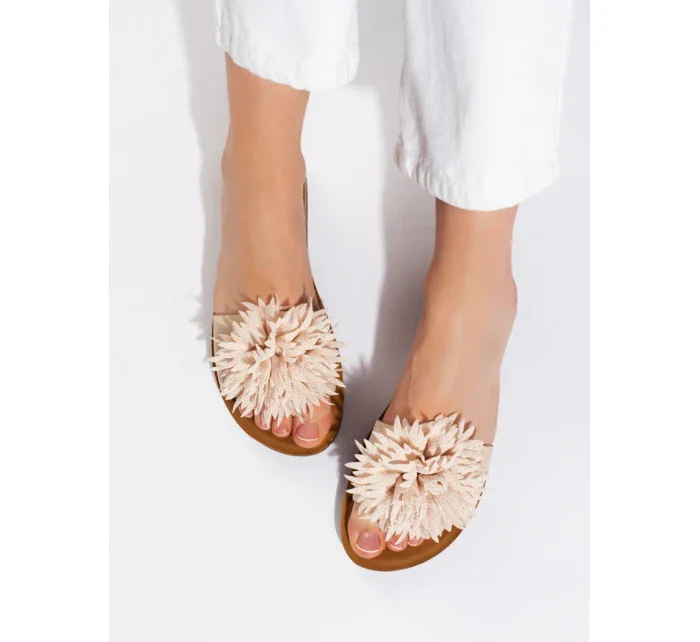 Krásné nazouváky hnědé dámské bez podpatku Krásné nazouváky hnědé dámské bez podpatku