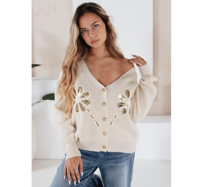 Dámský svetr ecru Dstreet model 21990966 - FashionStreet