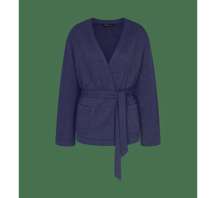 Cozy Comfort Robe Top Quilted - BLUE - TRIUMPH BLUE - TRIUMPH