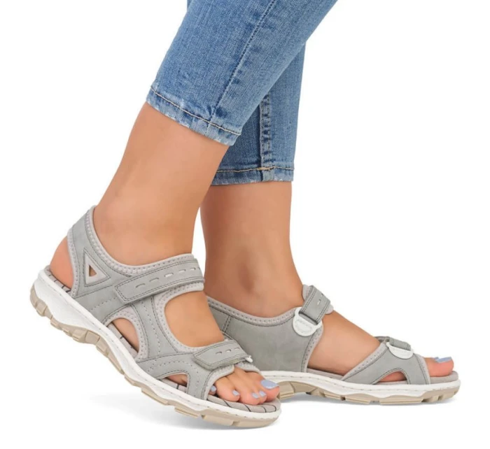 Pohodlné sandály W model 20971957 grey - Rieker