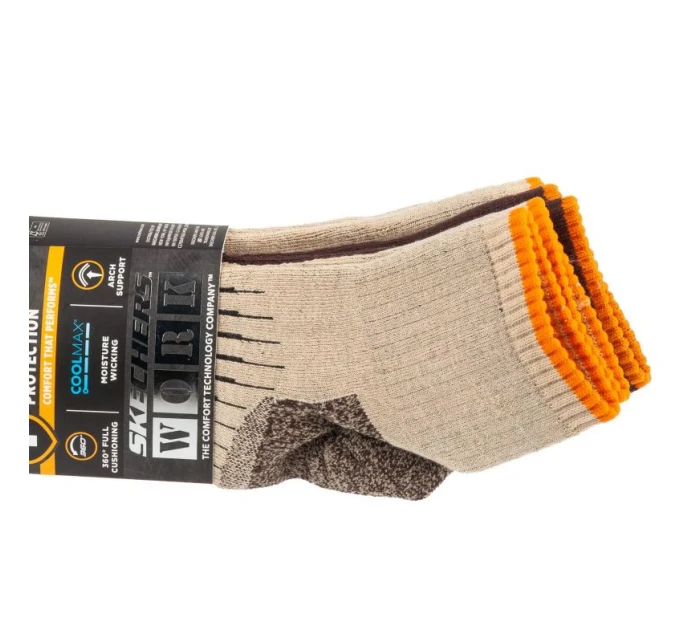 Skechers 3ks Pánské pracovní ponožky S115423-SAND Beige 41-46 Skechers 3ks Pánské pracovní ponožky S115423-SAND Beige 41-46