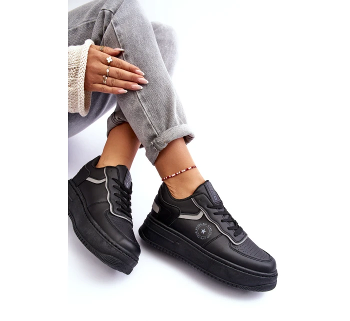 Dámské Sportovní Tenisky Big Star model 21634285 Černé - Big Star Shoes Dámské Sportovní Tenisky Big Star model 21634285 Černé - Big Star Shoes