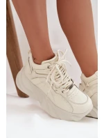 Dámské tenisky přírodní kůže  bílá model 21711773 - Goe
