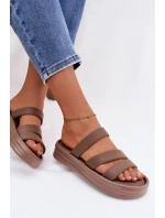 dámské sandály na platformě s pásky Khaki model 21943283 - Boto