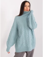 Sweter AT SW  mietowy model 19034342 - FPrice