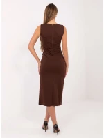 Sukienka IT SK model 21782486 brązowy - FPrice Sukienka IT SK model 21782486 brązowy - FPrice