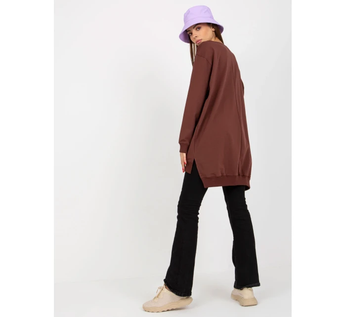 Mikina VI BL 3102.01P tmavě hnědá