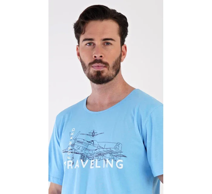 Pánské pyžamo bermudy Letadlo