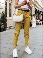 Dámské kalhoty chinos s páskem hořčicové Dstreet model 21986420 - FashionStreet Dámské kalhoty chinos s páskem hořčicové Dstreet model 21986420 - FashionStreet