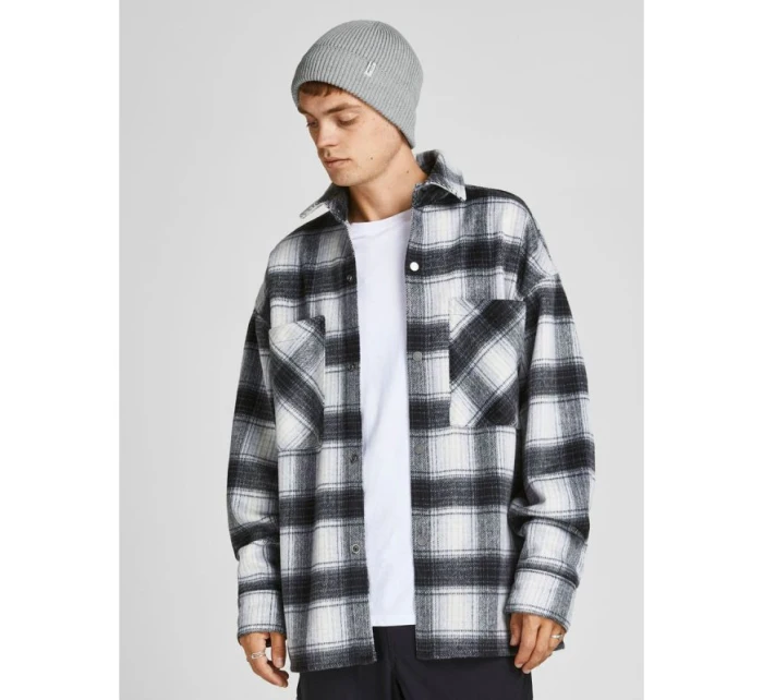 Jack & Jones pánská zimní čepice černá Jacbrink beanie ln 12193386 LIGHT GREY MELANGE Jack & Jones pánská zimní čepice černá Jacbrink beanie ln 12193386 LIGHT GREY MELANGE