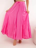 Dámská maxi bavlněná sukně s gumičkou v pase camelová