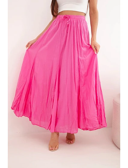 Dámská maxi bavlněná sukně s gumičkou v pase camelová Dámská maxi bavlněná sukně s gumičkou v pase camelová